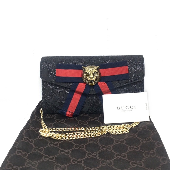 Authentic Gucci black clutch crossbody bag - Picture 3 of 15